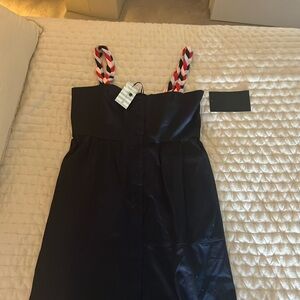 Tuckernuck Navy Midi Poplin Dress